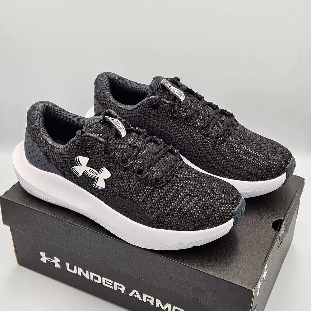Under Armour Men's Charged Surge 4 Sneaker - Black/Gray - Size US 9